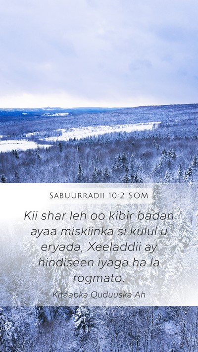 Sabuurradii 10:2 SOM Bible Verse Image