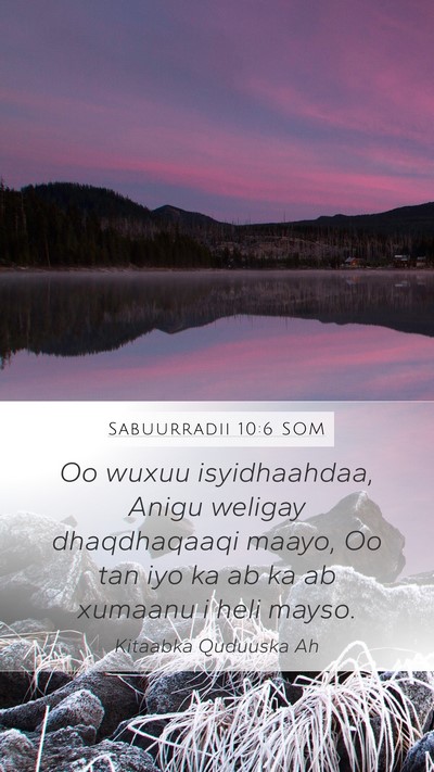 Sabuurradii 10:6 SOM Bible Verse Image