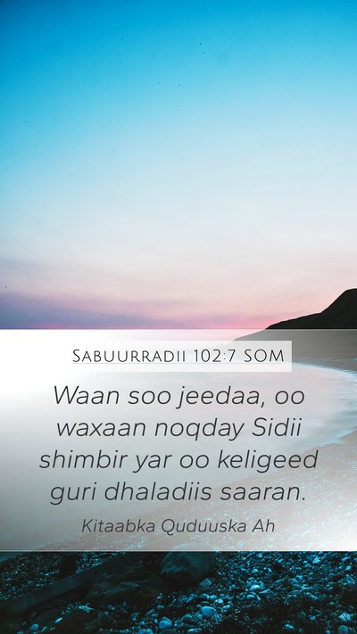 Sabuurradii 102:7 SOM Bible Verse Image