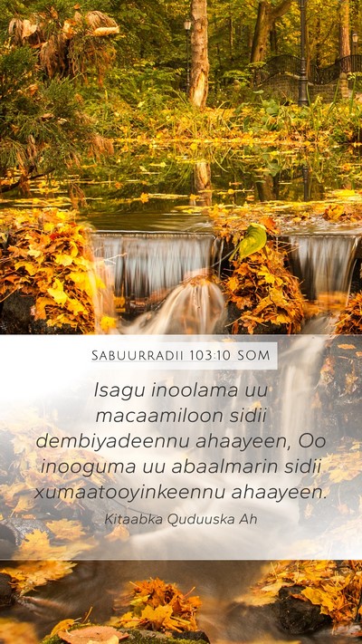 Sabuurradii 103:10 SOM Bible Verse Image