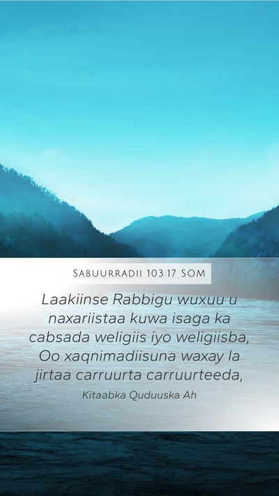 Sabuurradii 103:17 SOM Bible Verse Image