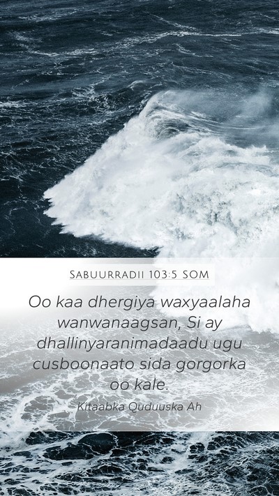 Sabuurradii 103:5 SOM Bible Verse Image