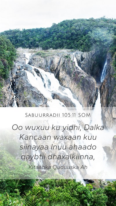 Sabuurradii 105:11 SOM Bible Verse Image