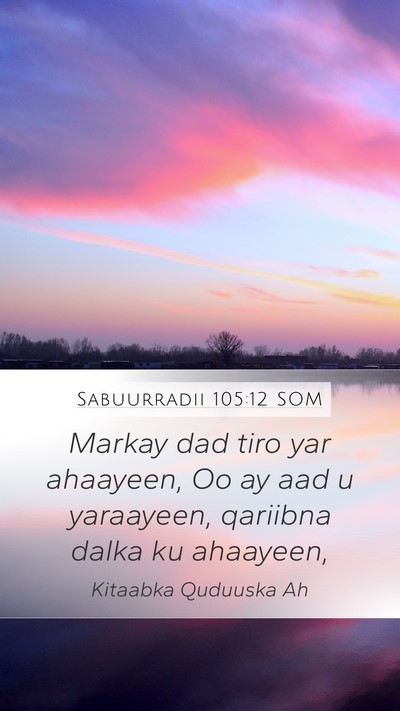 Sabuurradii 105:12 SOM Bible Verse Image