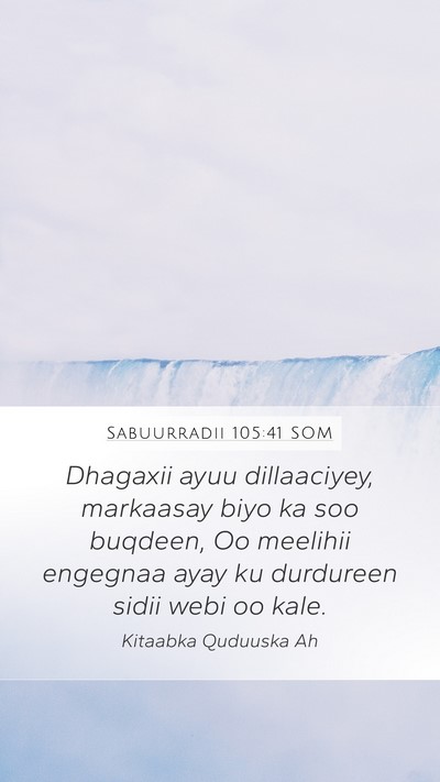 Sabuurradii 105:41 SOM Bible Verse Image