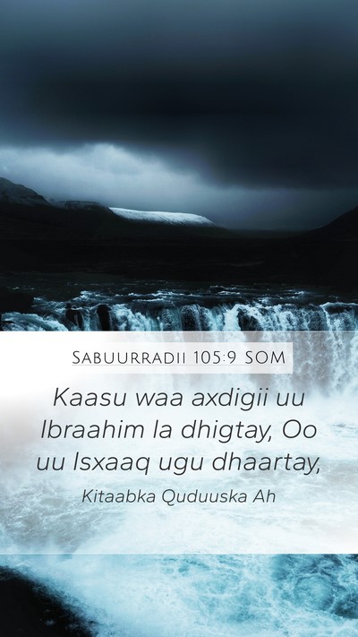 Sabuurradii 105:9 SOM Bible Verse Image