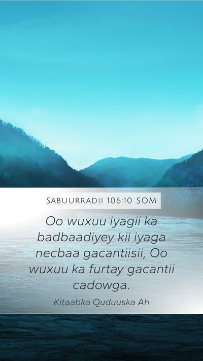 Sabuurradii 106:10 SOM Bible Verse Image