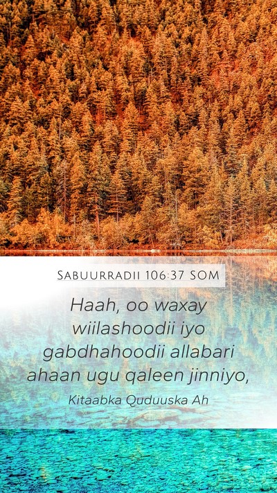 Sabuurradii 106:37 SOM Bible Verse Image