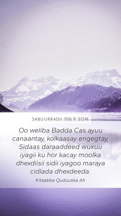 Sabuurradii 106:9 SOM Bible Verse Image