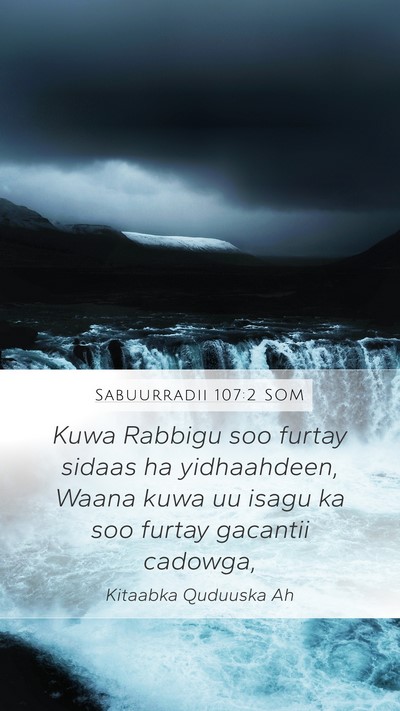 Sabuurradii 107:2 SOM Bible Verse Image