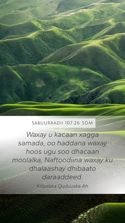 Sabuurradii 107:26 SOM Bible Verse Image
