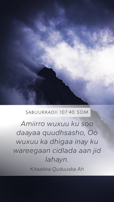Sabuurradii 107:40 SOM Bible Verse Image