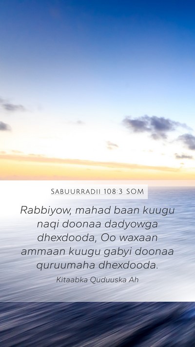 Sabuurradii 108:3 SOM Bible Verse Image