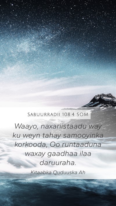 Sabuurradii 108:4 SOM Bible Verse Image