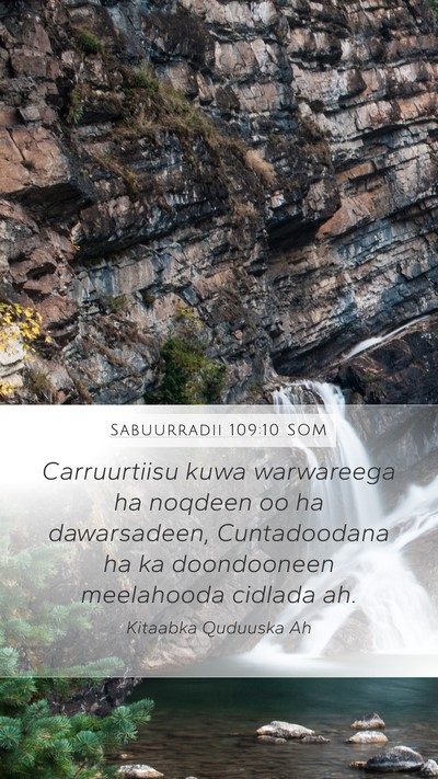 Sabuurradii 109:10 SOM Bible Verse Image