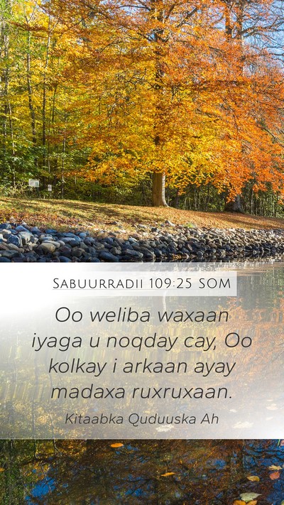 Sabuurradii 109:25 SOM Bible Verse Image