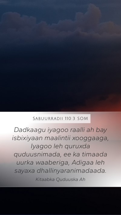 Sabuurradii 110:3 SOM Bible Verse Image