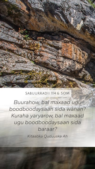 Sabuurradii 114:6 SOM Bible Verse Image