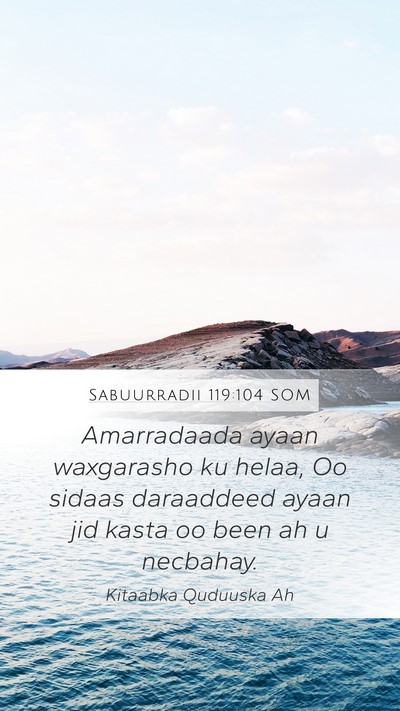 Sabuurradii 119:104 SOM Bible Verse Image
