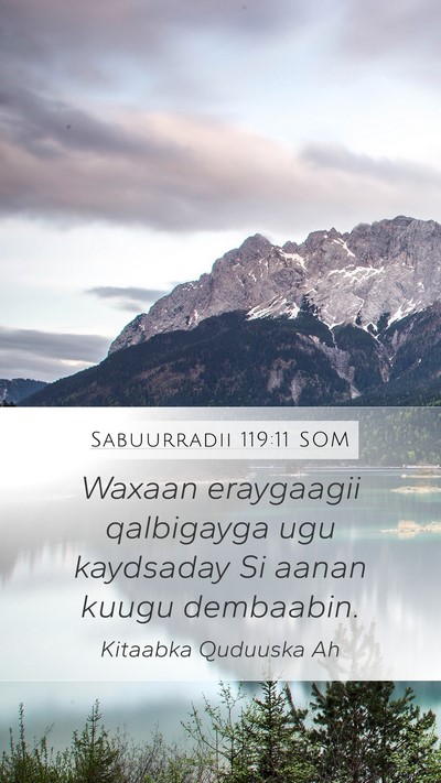 Sabuurradii 119:11 SOM Bible Verse Image