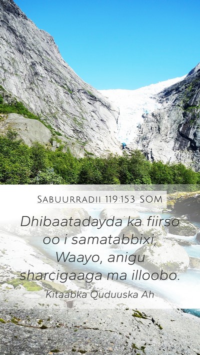 Sabuurradii 119:153 SOM Bible Verse Image