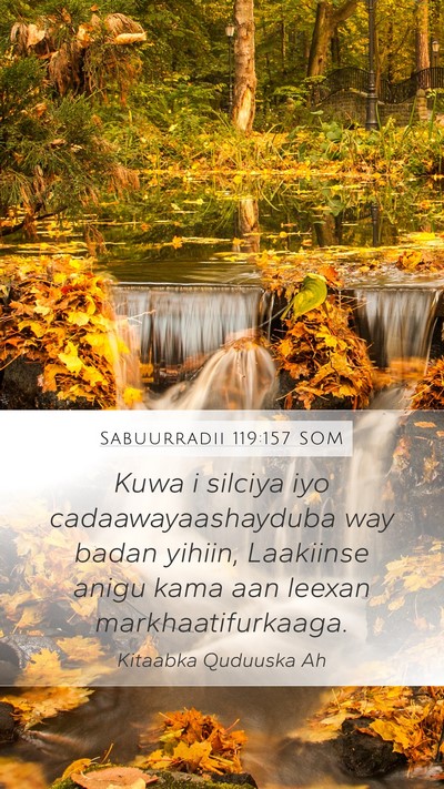 Sabuurradii 119:157 SOM Bible Verse Image