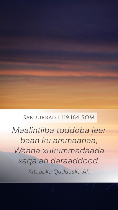 Sabuurradii 119:164 SOM Bible Verse Image