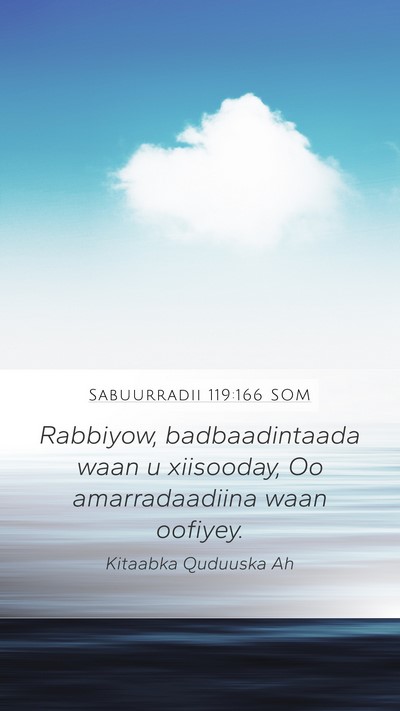 Sabuurradii 119:166 SOM Bible Verse Image
