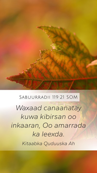 Sabuurradii 119:21 SOM Bible Verse Image