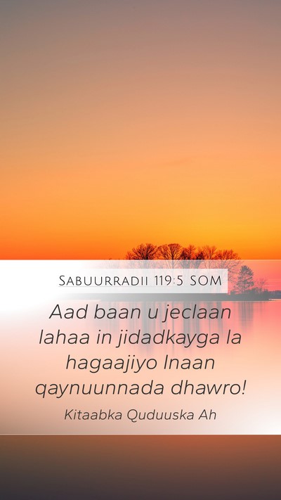 Sabuurradii 119:5 SOM Bible Verse Image