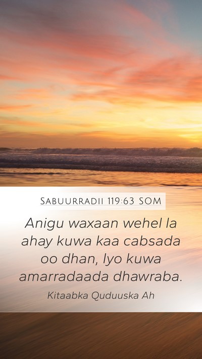 Sabuurradii 119:63 SOM Bible Verse Image
