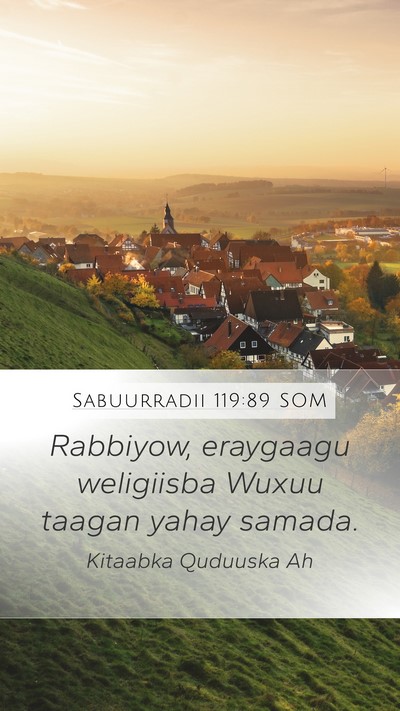Sabuurradii 119:89 SOM Bible Verse Image