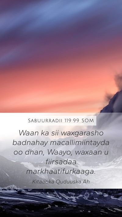 Sabuurradii 119:99 SOM Bible Verse Image