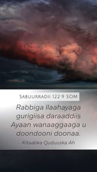 Sabuurradii 122:9 SOM Bible Verse Image