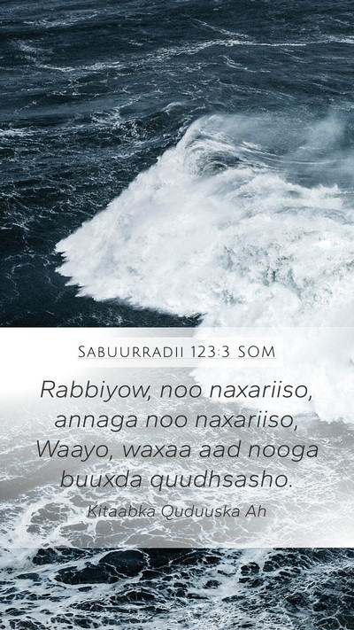 Sabuurradii 123:3 SOM Bible Verse Image