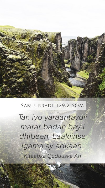 Sabuurradii 129:2 SOM Bible Verse Image
