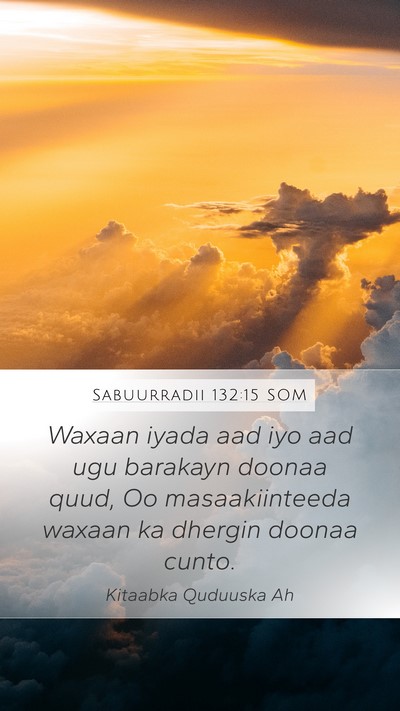Sabuurradii 132:15 SOM Bible Verse Image