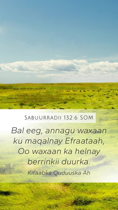 Sabuurradii 132:6 SOM Bible Verse Image