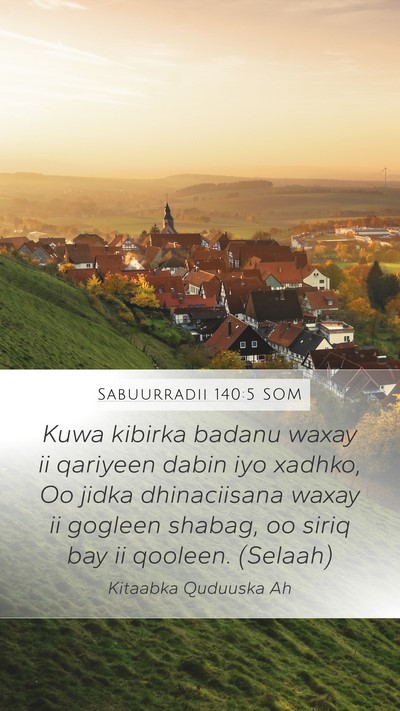 Sabuurradii 140:5 SOM Bible Verse Image