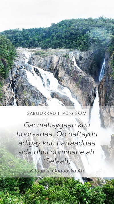 Sabuurradii 143:6 SOM Bible Verse Image