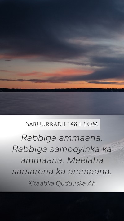 Sabuurradii 148:1 SOM Bible Verse Image