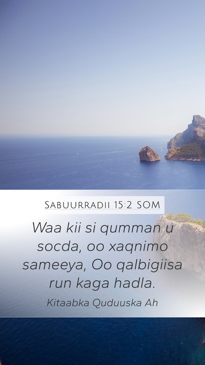 Sabuurradii 15:2 SOM Bible Verse Image