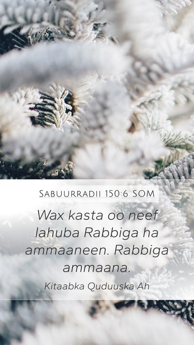 Sabuurradii 150:6 SOM Bible Verse Image