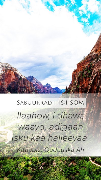 Sabuurradii 16:1 SOM Bible Verse Image