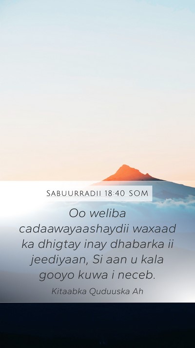 Sabuurradii 18:40 SOM Bible Verse Image