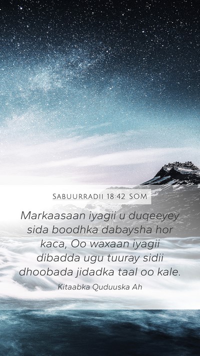 Sabuurradii 18:42 SOM Bible Verse Image