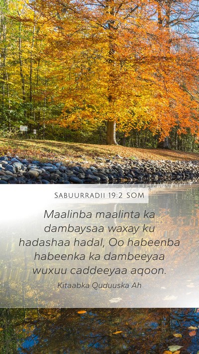 Sabuurradii 19:2 SOM Bible Verse Image