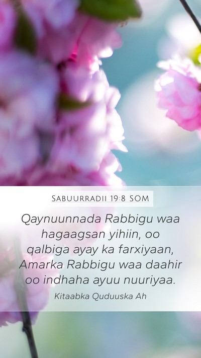 Sabuurradii 19:8 SOM Bible Verse Image