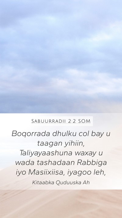 Sabuurradii 2:2 SOM Bible Verse Image