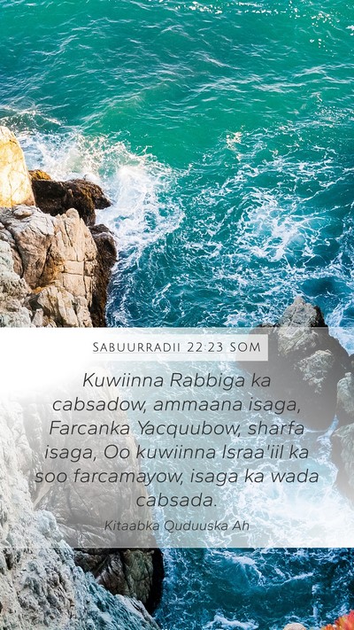 Sabuurradii 22:23 SOM Bible Verse Image